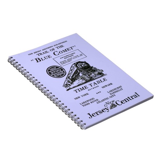 New Jersey Central Blue Comet Train notebook Notitieboek (Rechterzijde)