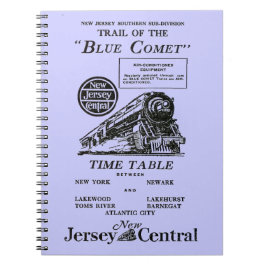 New Jersey Central Blue Comet Train notebook Notitieboek