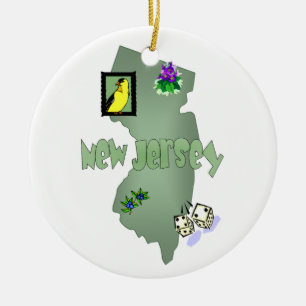 New Jersey Christmas Tree Ornament