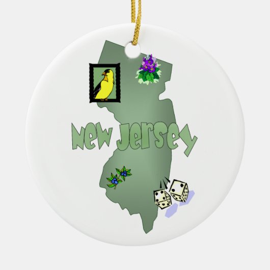 New Jersey Christmas Tree Ornament (Voorkant)