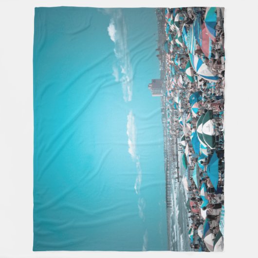 New Jersey Coastal Beach Art Fleece Deken (Voorkant)