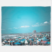 New Jersey Coastal Beach Art Fleece Deken (Voorkant (Horizontaal))
