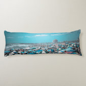 New Jersey Coastal Beach Art Lichaamskussen (Achterkant)