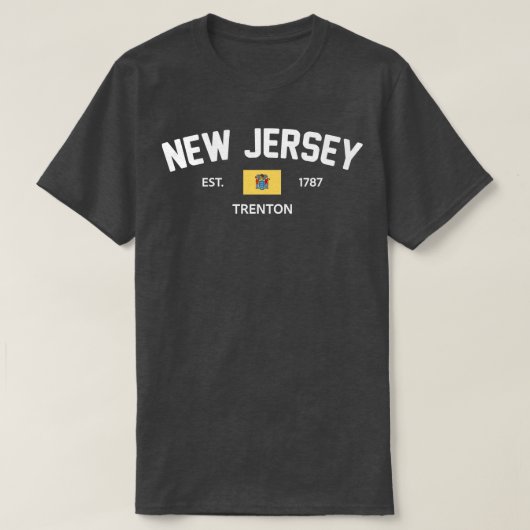 New Jersey Collegiate Preppy T-shirt (Design voorkant)