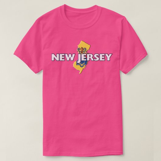 New Jersey Coloured State T-shirt (Design voorkant)
