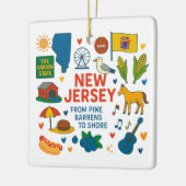 New Jersey Custom Family Trip Christmas Keramisch Ornament (Links)