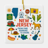 New Jersey Custom Family Trip Christmas Keramisch Ornament (Voorkant)