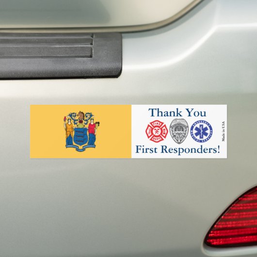 New Jersey Dank u eerste reacties Bumpersticker (Op auto)