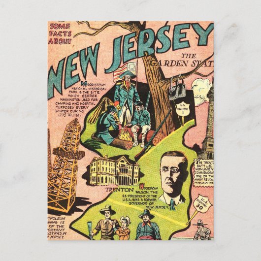 New Jersey de Garden State Briefkaart (Voorkant)