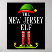 New Jersey Elf Christmas Matching Family Group Pjs Poster (Voorkant)