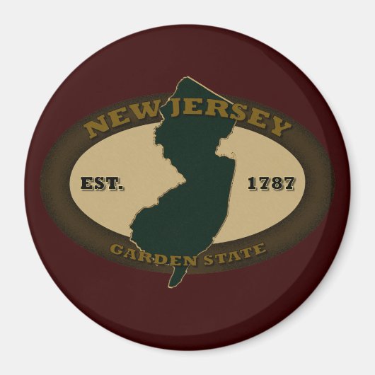 New Jersey Est. 1787 Magneet (Voorkant)