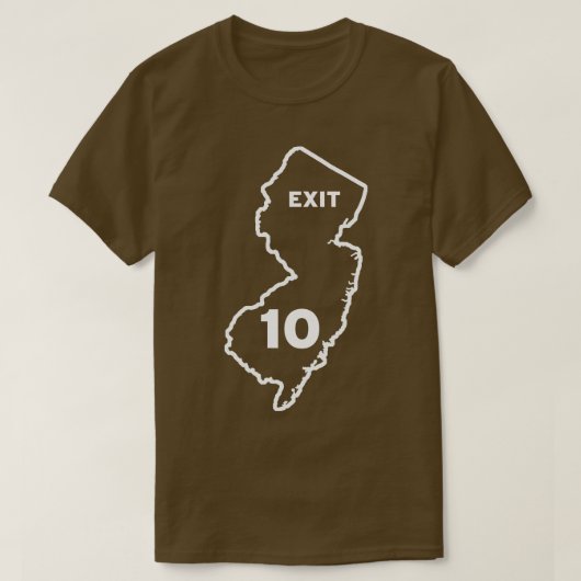 New Jersey Exit 10 T-shirt (Design voorkant)