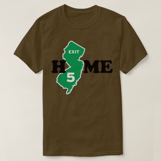 New Jersey Exit 5 Home T-shirt (Design voorkant)