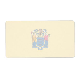 New Jersey Faint Flag Verzendlabel