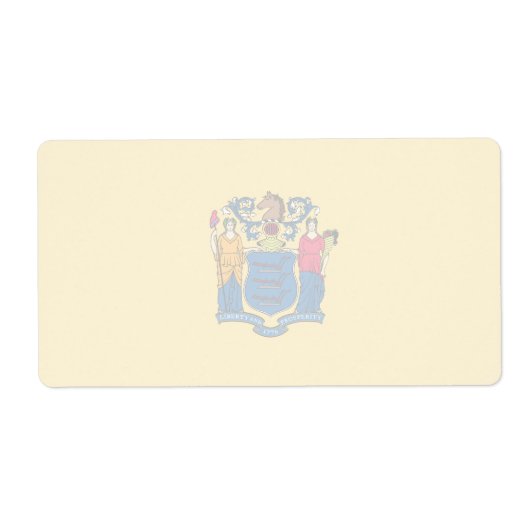 New Jersey Faint Flag Verzendlabel (Voorkant)