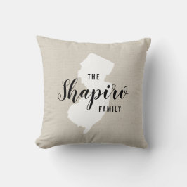 New Jersey familie Monogram State Sierkussen