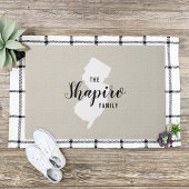 New Jersey Family Monogram State Doormat Deurmat