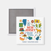 New Jersey Family Trip Keepsake Custom Magnet (Voorkant / Achterkant)