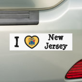 New Jersey Flag Bumpersticker (Op auto)