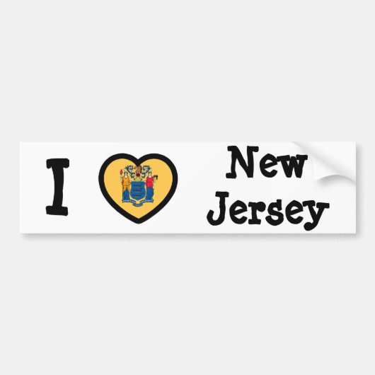 New Jersey Flag Bumpersticker (Voorkant)