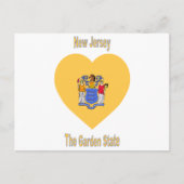 New Jersey Flag Heart Briefkaart (Voorkant)