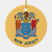 New Jersey Flag Keramisch Ornament (Voorkant)