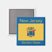 New Jersey Flag Magnet (Voorkant / Achterkant)