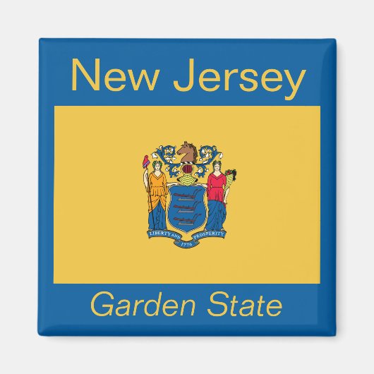 New Jersey Flag Magnet (Voorkant)