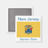 New Jersey Flag Magnet (Voorkant / Achterkant)