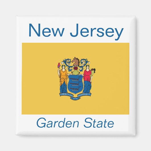 New Jersey Flag Magnet (Voorkant)