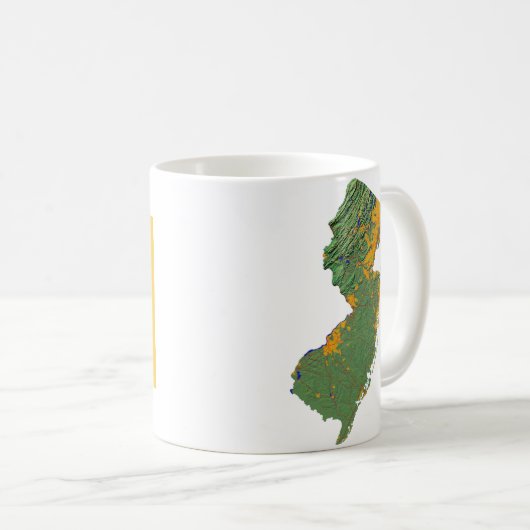 New Jersey Flag + Map Mok (Voorkant rechts)