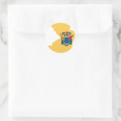 New Jersey Flag Map Ronde Sticker (Tas)