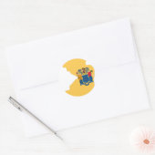 New Jersey Flag Map Ronde Sticker (Envelop)