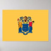 New Jersey Flag Poster (Voorkant)