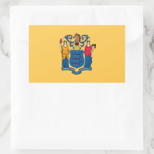 New Jersey Flag Rechthoekige Sticker (Tas)