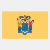 New Jersey Flag Rechthoekige Sticker (Voorkant)