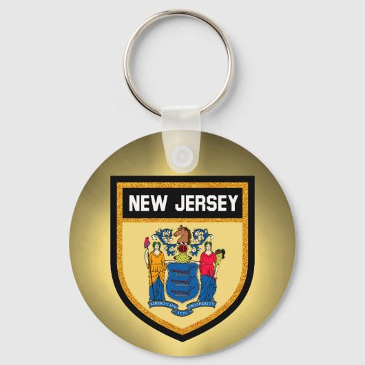 New Jersey Flag Sleutelhanger (Voorkant)