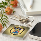 New Jersey Flag Sleutelhanger (Voorkant Rechts)