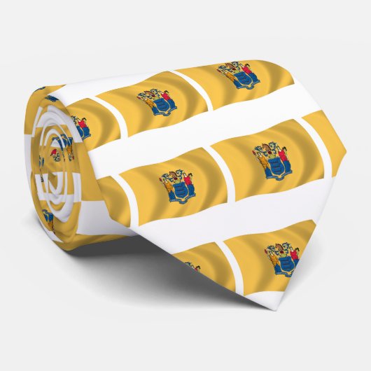 New Jersey Flag Stropdas (Opgerold)