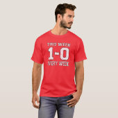 New Jersey Football 1-0 elke week T-shirt (Voorkant volledig)