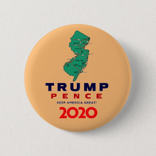New Jersey for Trump Pence 2020 Ronde Button 5,7 Cm