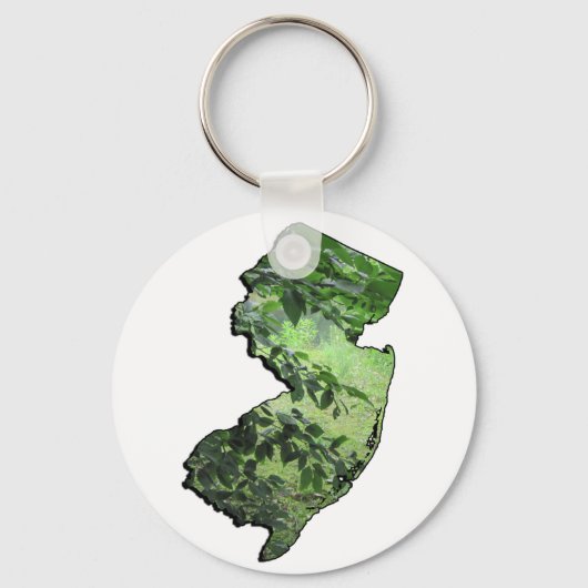 New Jersey Forest State Outline Sleutelhanger (Voorkant)