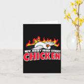 New Jersey Fried Street Chicken Funny Food  Kaart (Gele Bloem)