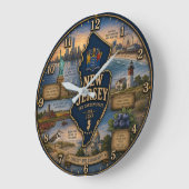 New Jersey Garden State Coastal Lighthouse Rustic Grote Klok (Hoek)