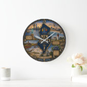 New Jersey Garden State Coastal Lighthouse Rustic Grote Klok (Huis)