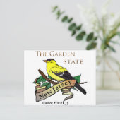 New Jersey Garden State Golden Finch Briefkaart (Staand voorkant)