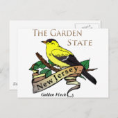 New Jersey Garden State Golden Finch Briefkaart (Voorkant / Achterkant)
