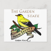 New Jersey Garden State Golden Finch Briefkaart (Voorkant)