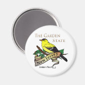 New Jersey Garden State Golden Finch Magneet (Voorkant / Achterkant)