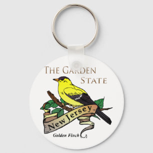 New Jersey Garden State Golden Finch Sleutelhanger